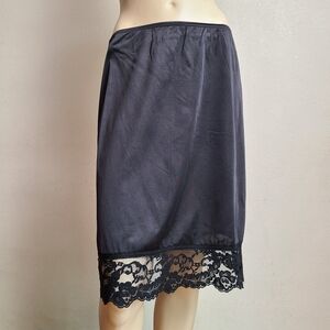 Vassarette Black Slip Skirt